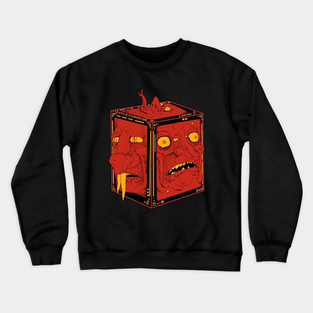 Face Cube Crewneck Sweatshirt by Max Schaller Art